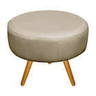 Puff Sofia Pés Palito Corano - Doce Sonho Móveis - Bege