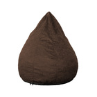 Puff Solteiro Pera Confort Cacau Crush - Tecido Suede