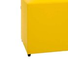 Puff Studio 40x40x40 Cm Courino Sem Rodizios Amarelo