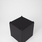 Puff Studio 40x40x40 Cm Courino Sem Rodizios Preto