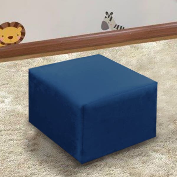 Puff Ternura Veludo Azul - Star Confort | Leroy Merlin