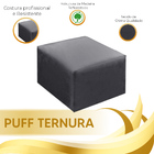 Puff Ternura Veludo Cinza Chumbo - Star Confort