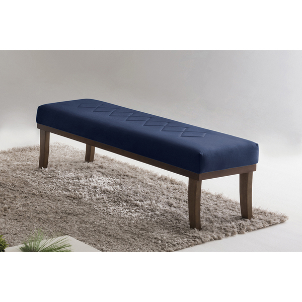 Puff Theo 100cm Sfn Azul E Imbuia