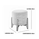 Puff Thor Luxo Material De Madeira Maciça Azul