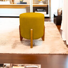 Puff Thor Luxo Para Sala E Quarto Suede - Jylcrom - Amarelo