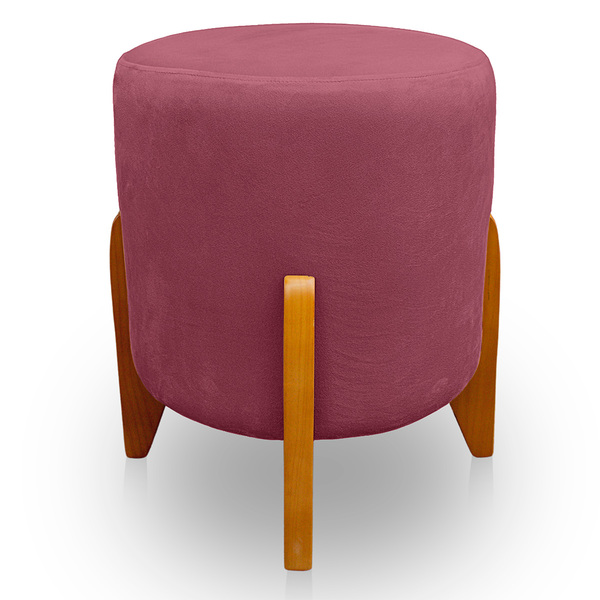 Puff Thor Luxo Para Sala E Quarto Suede - Jylcrom - Rose