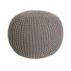 Puff Tricô - Cinza