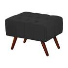 Puff Triton 60cm Veludo Preto Bnn Decor