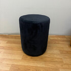 Puff Tubinho Veludo 35 Diametro  Preto