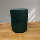 Puff Tubinho Veludo 35 Diametro  Verde
