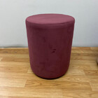 Puff Tubinho Veludo 35 Diametro  Vinho