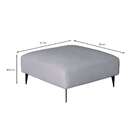 Puff Unne Bouclé Cinza 85cm