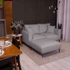 Puff Unne Linho Cinza 85cm