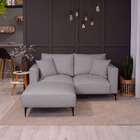 Puff Unne Linho Cinza 85cm