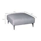 Puff Unne Linho Cinza 85cm