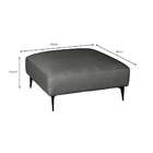 Puff Unne Linho Grafite 85cm