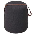 Puff Vênus Rivatti 36 Cm (altura) Estofado Boucle Grafite Com