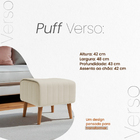 Puff Verso Bouclé Premium Exclusivo De Luxo Assento Extra Par
