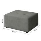 Puff Vitória Suede Cinza