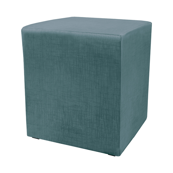 Puff Zelda Quadrado Multiuso 43x43x43cm Tecido  Suede Azul