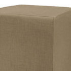 Puff Zelda Quadrado Multiuso 43x43x43cm Tecido  Suede Café