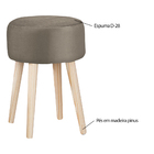 Puffs Decorativo Sala De Estar Pés Palito Iene Veludo Fendi -