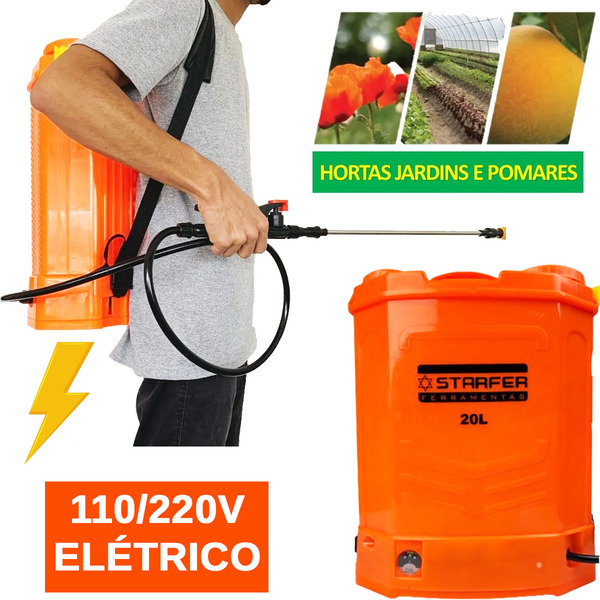 Pulverizador Costal Elétrico 20l Compressão Automática - Star