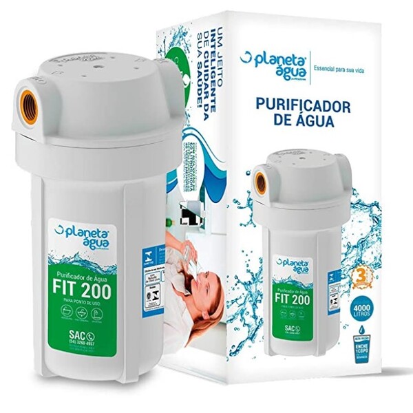 Purificador  Planeta Agua Fit 200 Com Rosca De 1/2 Branco Peq