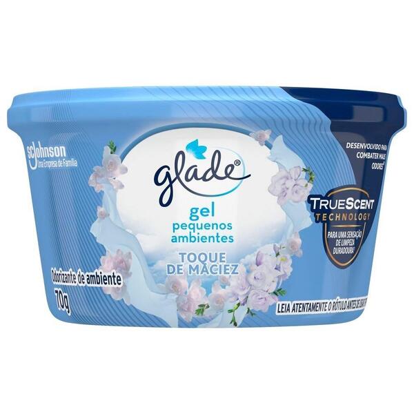 Purificador De Ar Glade Gel Toque De Maciez 70g Embalagem Com