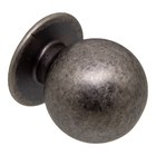 Pux Bolinha 25mm Prata Antique Opaco