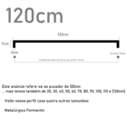 Puxador 120cm Preto Fosco U Porta Madeira Vidro Metálica Pivo