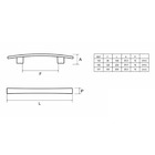 Puxador 157 160mm Cromado Fosco Com Verniz - Gecele