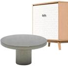 Puxador 206 Naico Ponto Redondo Bronze Para Móvel Armários E