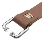 Puxador 4586 Linien 192mm Cromo - Crb / Couro Cobre Costurada