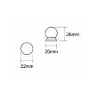 Puxador 75p Ponto Cromado - Gecele