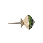 Puxador 79013 Sobrepor Ceramica Verde Folha Venus Victrix Uni