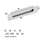 Puxador  Il Concha 160 - Escovado - 200mm