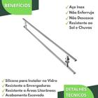 Puxador Aço Inox Escovado Para Porta De Vidro 120cm M.s