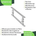 Puxador Aço Inox Escovado Para Porta De Vidro 40cm M.s