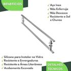 Puxador Aço Inox Escovado Para Porta De Vidro 80cm M.s