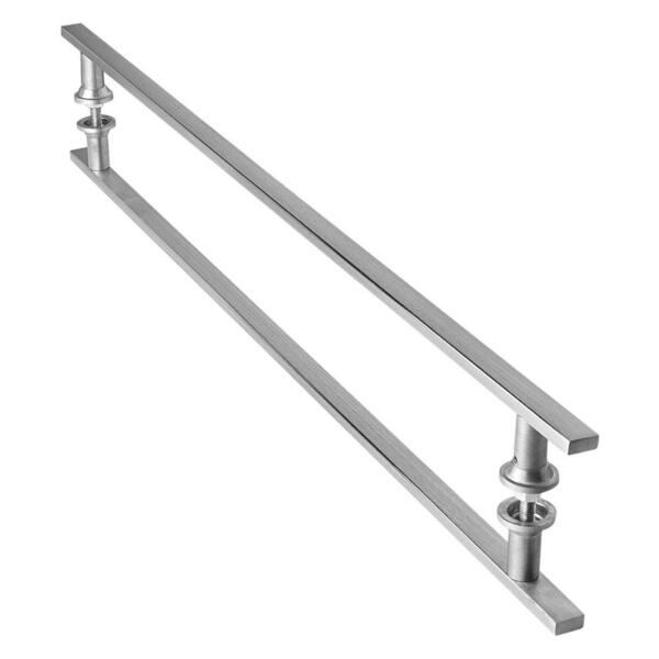 Puxador Aço Inox Escovado Para Porta De Vidro 90cm M.s