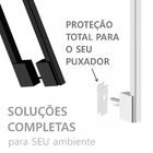 Puxador Aço Inox Para Porta Orfeu 80cm Prata Alto Brilho Duplo