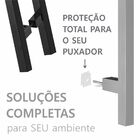 Puxador Aço Inox Para Portas Rhodes 90cm Preto Acetinado