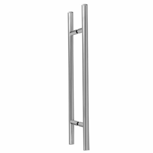 Puxador Aço Inox Redondo Para Porta Egeu 40cm Escovado acetin