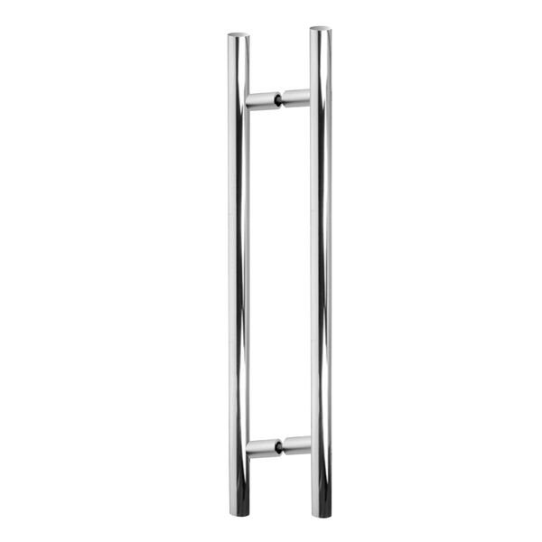 Puxador Aço Inox Redondo Para Porta Egeu 90cm Alto Brilho