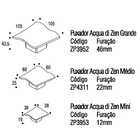 Puxador Acqua Cromado Duplo Zen Unico