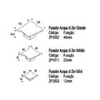 Puxador Acqua Medio 60x60x22mm Cromado Zen Unico