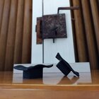 Puxador Acqua Medio 60x60x22mm Preto Zen Unico