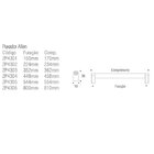 Puxador Allen Liso 224mm Dourado Matte Zen Unico