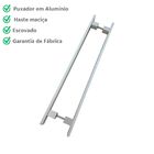 Puxador Alum. Escovado Reto 4cm X 1cm - Portas Madeira/vidro/